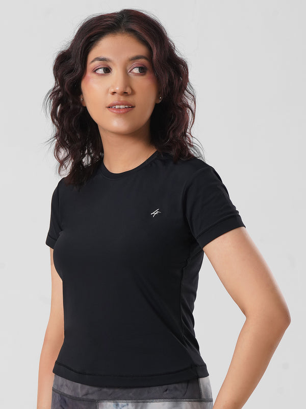 Nylon Super Soft Top in Black